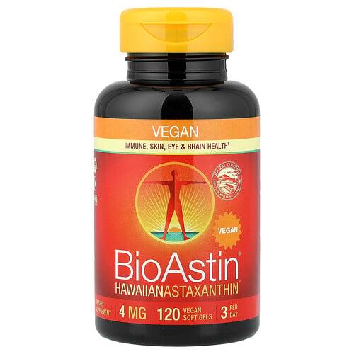 뉴트렉스 하와이 Nutrex Hawaii, BioAstin®, 하와이산 아스타잔틴, 4mg, 비건 소프트젤 120정