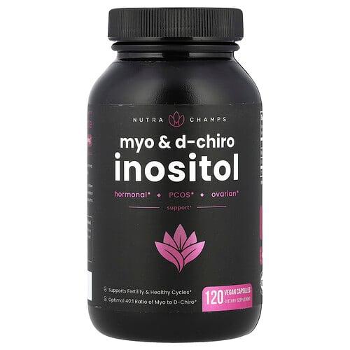 뉴트라챔스 NutraChamps, 미오 & d-카이로 이노시톨, 베지 캡슐 120정