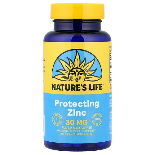 네츄럴 라이프 Nature's Life, 프로텍팅 아연, 캡슐 100정