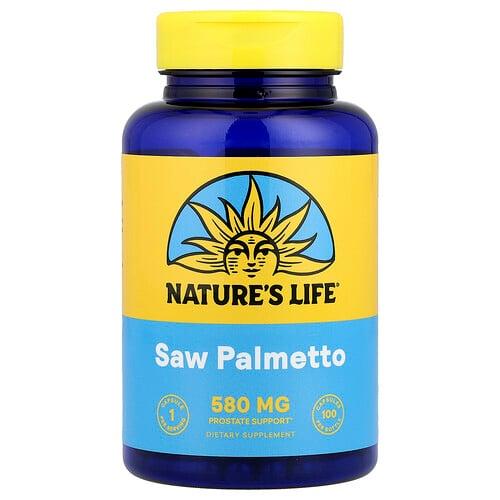 네츄럴 라이프 Nature's Life, 쏘팔메토, 580mg, 캡슐 100정 상품 이미지