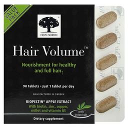 뉴 노르딕 US New Nordic, 바이오펙틴 사과 추출물 함유 Hair Volume, 90정