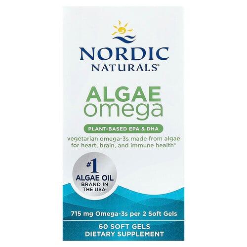 노르딕 네츄럴 프로페셔날 Nordic Naturals, 해조류 Omega, 소프트젤 60정(소프트젤 1정당 357.5mg)