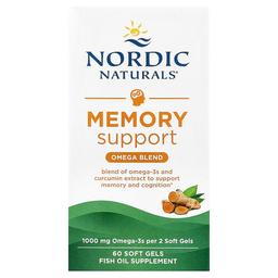 노르딕 네츄럴 프로페셔날 Nordic Naturals, 기억력 증진, 오메가 혼합물, 소프트젤 60정