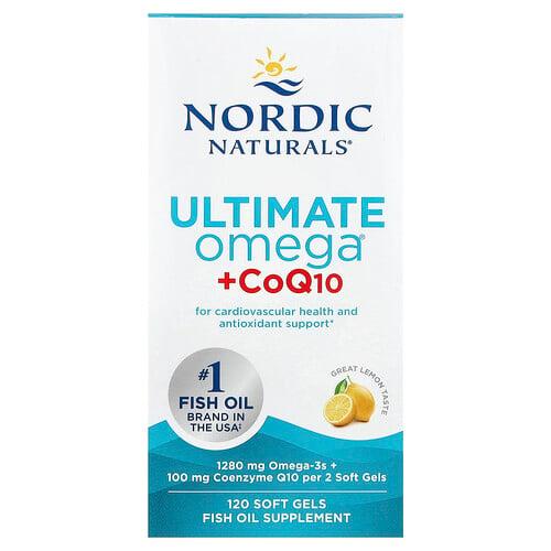 노르딕 네츄럴 프로페셔날 Nordic Naturals, Ultimate Omega® + CoQ10, 레몬 맛, 소프트젤 120정