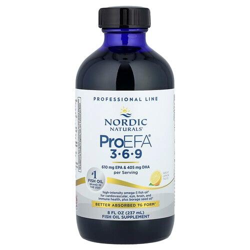 노르딕 네츄럴 프로페셔날 Nordic Naturals, ProEFA - 3-6-9, 레몬, 237ml(8fl oz)