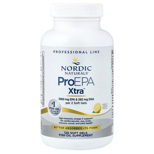 노르딕 네츄럴 프로페셔날 Nordic Naturals, ProEPA Xtra™, 레몬 맛, 소프트젤 120정