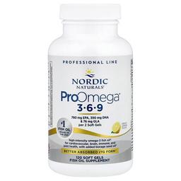 노르딕 네츄럴 프로페셔날 Nordic Naturals, ProOmega 3-6-9, 레몬 맛, 소프트젤 120정