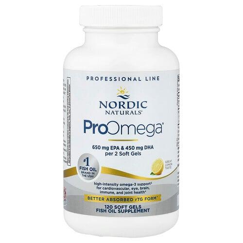 노르딕 네츄럴 프로페셔날 Nordic Naturals, ProOmega®, 레몬 맛, 소프트젤 120정(소프트젤 1정당 640mg)