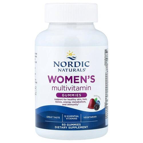 노르딕 네츄럴 프로페셔날 Nordic Naturals, 여성용 종합비타민 구미젤리, 혼합 베리, 구미젤리 60개 상품 이미지
