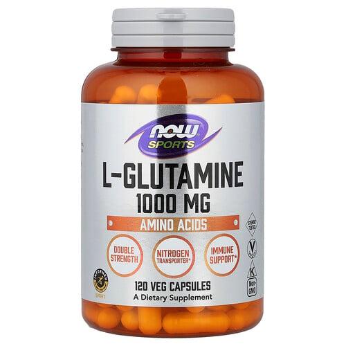 나우푸드 NOW Foods, 스포츠, L-글루타민, 1,000mg, 베지 캡슐 120정
