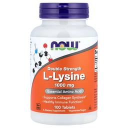 나우푸드 NOW Foods, l-라이신, 1,000mg, 100정