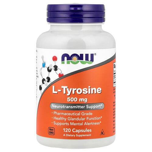나우푸드 NOW Foods, L-티로신, 500mg, 캡슐 120정