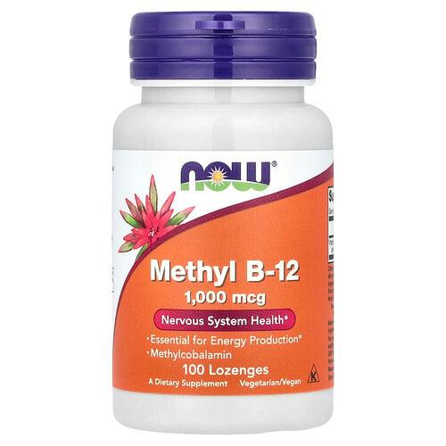 나우푸드 NOW Foods, 메틸 B-12, 1,000mcg, 로렌지 사탕 100정