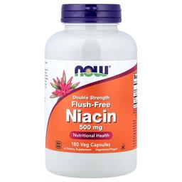 나우푸드 NOW Foods, 홍조 현상 없는 니아신, 500mg, 베지 캡슐 180정