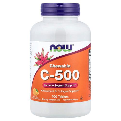 나우푸드 NOW Foods, C-500, 오렌지, 100정 상품 이미지