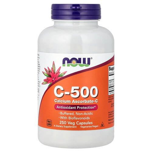 나우푸드 NOW Foods, C-500, 아스코르브산칼슘-C, 캡슐 250정