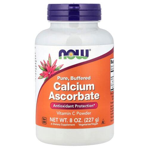나우푸드 NOW Foods, 순수, 칼슘 아스코르빈산염 완충제, 비타민 C 파우더, 8 oz (227 g)