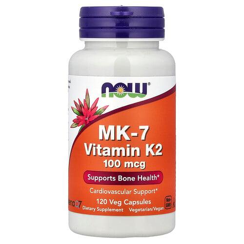 나우푸드 NOW Foods, MK-7 비타민K-2, 100mcg, 베지 캡슐 120정