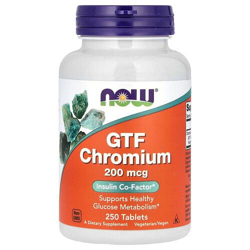 나우푸드 NOW Foods, GTF 크로뮴, 200mcg, 250정