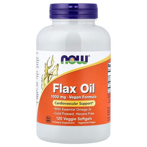 나우푸드 NOW Foods, 아마 오일, 1,000mg, 베지 소프트젤 120정