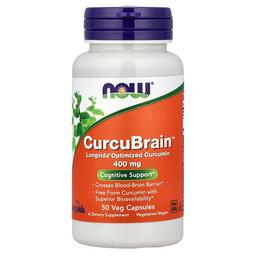 나우푸드 NOW Foods, CurcuBrain™, 400mg, 베지 캡슐 50정