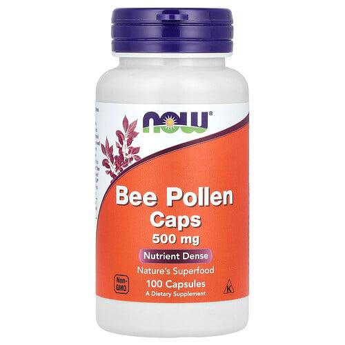 나우푸드 NOW Foods, 벌 꽃가루 캡슐, 500mg, 캡슐 100정