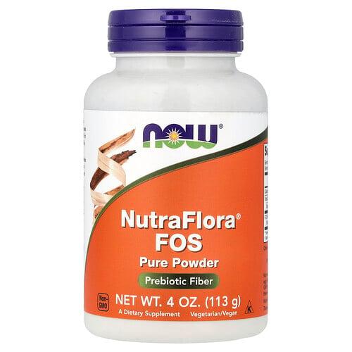 나우푸드 NOW Foods, NutraFlora FOS, 순수한 파우더, 4 oz (113 g) 상품 이미지