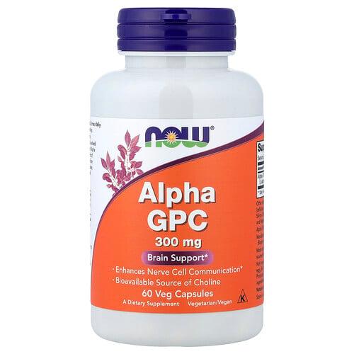 나우푸드 NOW Foods, 알파-GPC, 300mg, 베지 캡슐 60정
