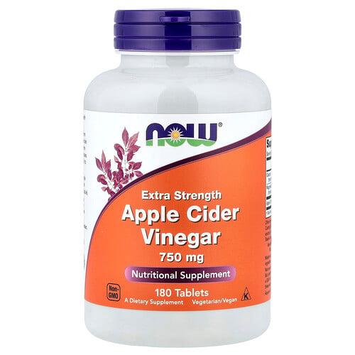 나우푸드 NOW Foods, 사과 식초, 750mg, 180정