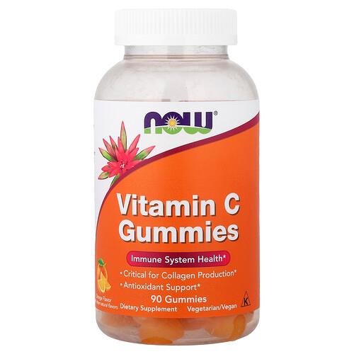나우푸드 NOW Foods, 비타민C 구미젤리, 오렌지, 90mg, 구미젤리 125개(구미젤리 1개당 125mg) 상품 이미지