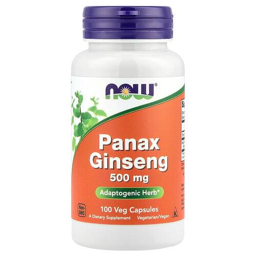 나우푸드 NOW Foods, 인삼, 500mg, 베지 캡슐 100정 상품 이미지
