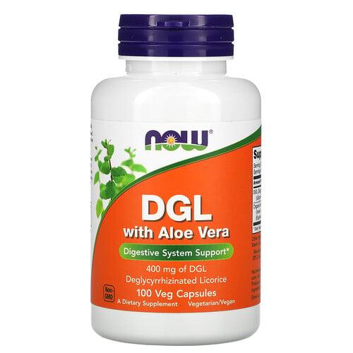 나우푸드 NOW Foods, DGL 알로에베라 함유, 400mg, 베지 캡슐 100정