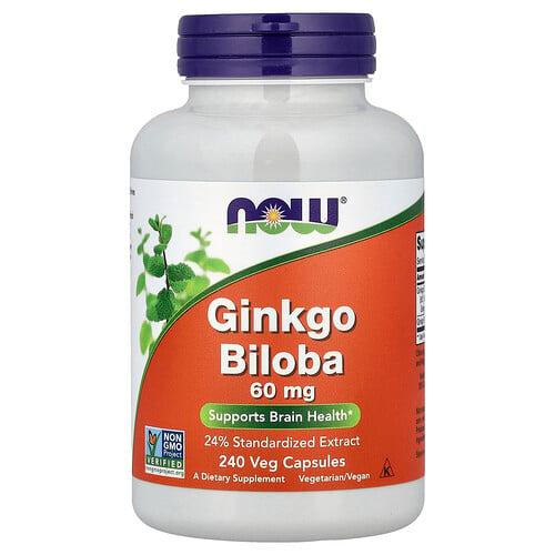 나우푸드 NOW Foods, 은행, 60mg, 베지 캡슐 240정