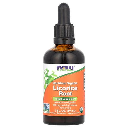 나우푸드 NOW Foods, 유기농 인증 감초 뿌리, 480mg, 59ml(2fl oz)
