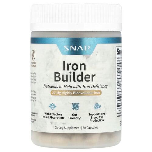 스냅 서플리먼츠 Snap Supplements, Iron Builder, 캡슐 60정 상품 이미지