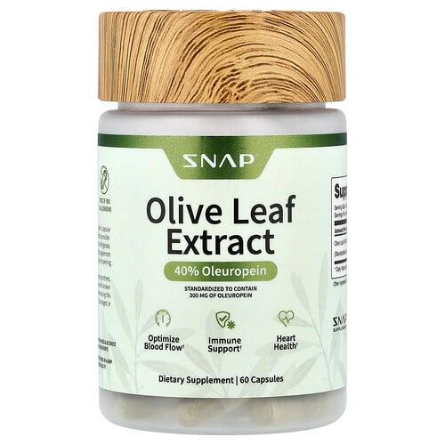 스냅 서플리먼츠 Snap Supplements, 올리브 잎, 맥시멈 스트렝스, 750mg, 캡슐 60정
