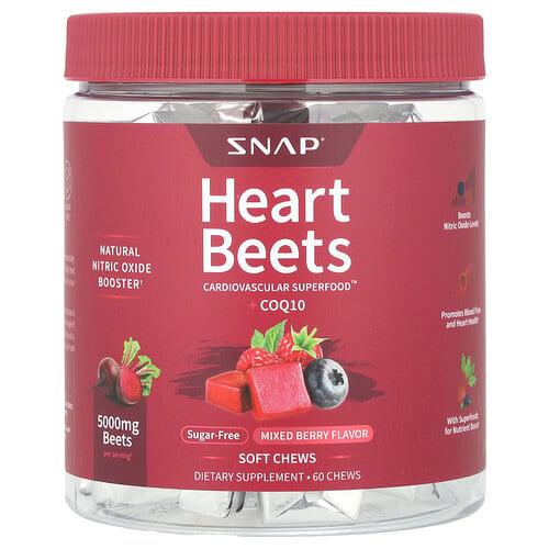 스냅 서플리먼츠 Snap Supplements, 하트 비트 + CoQ10, 믹스 베리, 소프트츄 60개