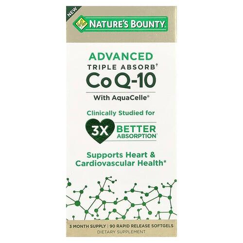 네이쳐스 바우티 Nature's Bounty, Advanced Triple Absorb CoQ-10, 속방형 소프트젤 90정(소프트젤 1정당 100mg) 상품 이미지