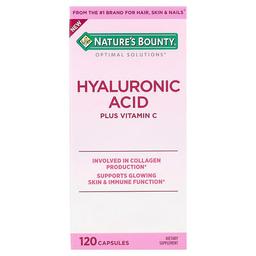 네이쳐스 바우티 Nature's Bounty, Optimal Solutions®, 히알루론산 플러스 비타민C, 캡슐 120정