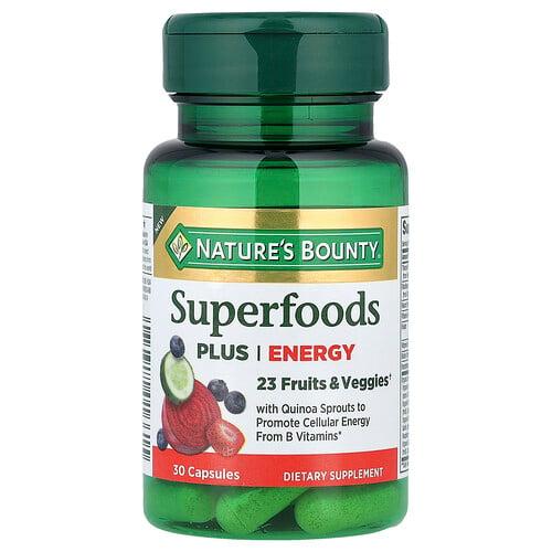 네이쳐스 바우티 Nature's Bounty, Superfoods Plus 에너지, 캡슐 30정