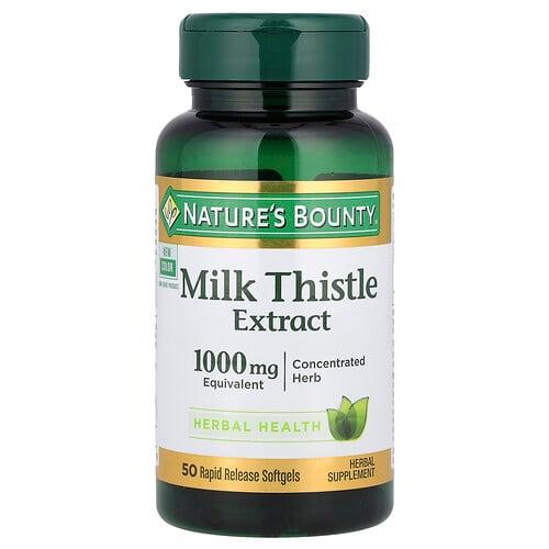 네이쳐스 바우티 Nature's Bounty, 밀크시슬 추출물, 1,000mg, 속방성 소프트젤 50정