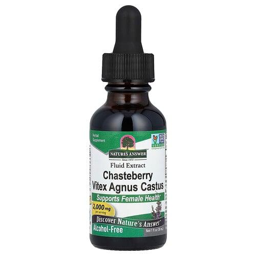 네이쳐스 엔서 Nature's Answer, 체이스트베리(Vitex Agnus Castus), 액상 추출물, 알코올 무함유, 2,000mg, 30ml(1fl oz)