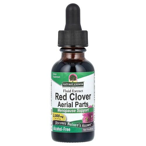 네이쳐스 엔서 Nature's Answer, 붉은 토끼풀 지상부, 액상 추출물, 알코올 무함유, 2,000mg, 30ml(1fl oz)