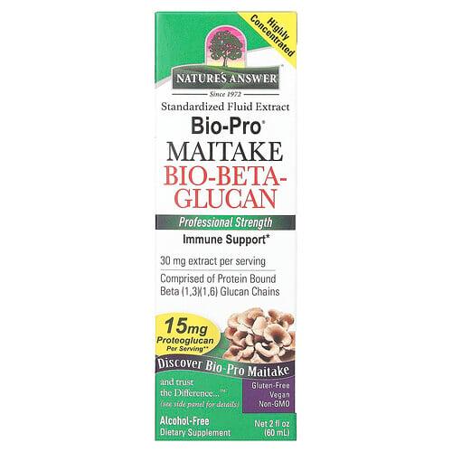 네이쳐스 엔서 Nature's Answer, Bio-Pro 잎새버섯 Bio-베타글루칸, 알코올 무함유, 15mg, 60ml(2fl oz)