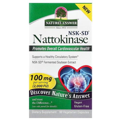 네이쳐스 엔서 Nature's Answer, NSK-SD®, 나토키나아제, 100mg(2,000FU), 베지 캡슐 60정