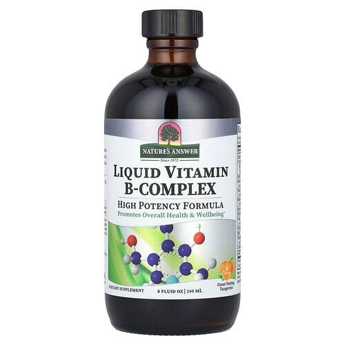 네이쳐스 엔서 Nature's Answer, 액상 비타민B-복합체, 귤, 240ml(8fl oz)