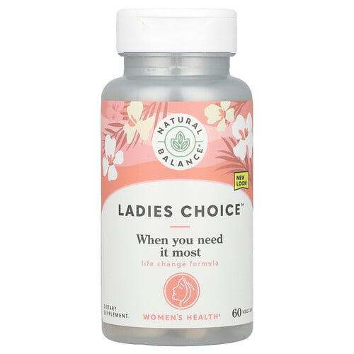 네츄럴 발란스 Natural Balance, Ladies Choice, 갱년기 지원을 위한 식물 에스트로겐 포뮬라, 60 베지캡