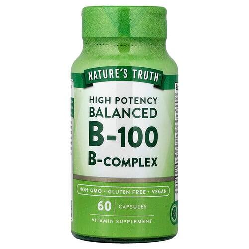 네이쳐스 트루 Nature's Truth, 밸런스드 B-100, 고효능, 캡슐 60정
