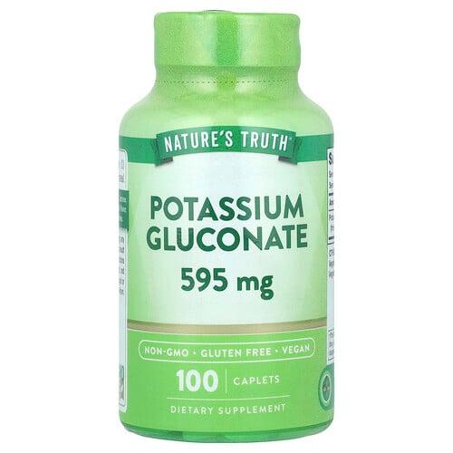네이쳐스 트루 Nature's Truth, 포타슘글루코네이트, 595mg, 100정
