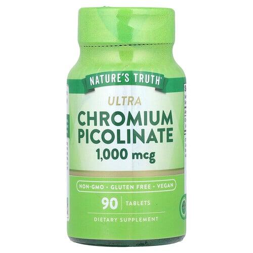 네이쳐스 트루 Nature's Truth, 울트라 피콜린산크로뮴, 1,000mcg, 90정